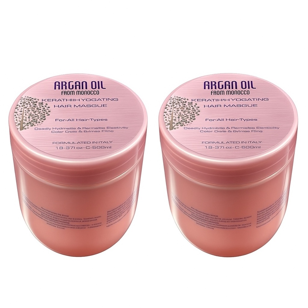Argan Oil from Morocco Keratin Hydrating Hair Masque Bundle (2 x 16.9 fl.oz / se